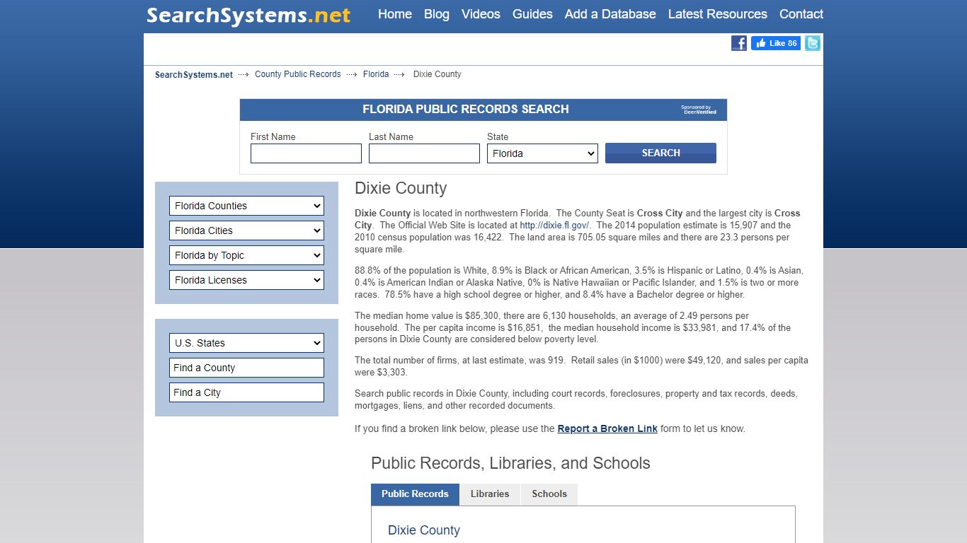 Dixie County Criminal and Public Records